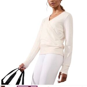 Athleta | Recharge Cream Wrap Sweatshirt - XL - Ivory